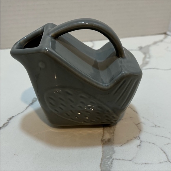 Cream Pitcher Grey Bird Ceramic Dishwasher Microwave Safe Cottagecore Coffee - Picture 3 of 10